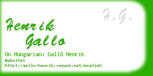henrik gallo business card